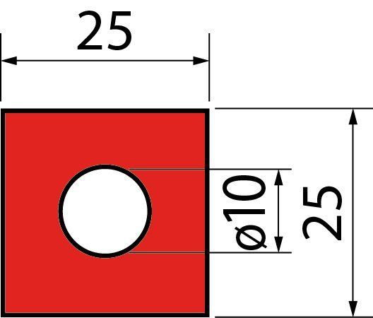 Гибка в полиуретане GMF 25x25x10